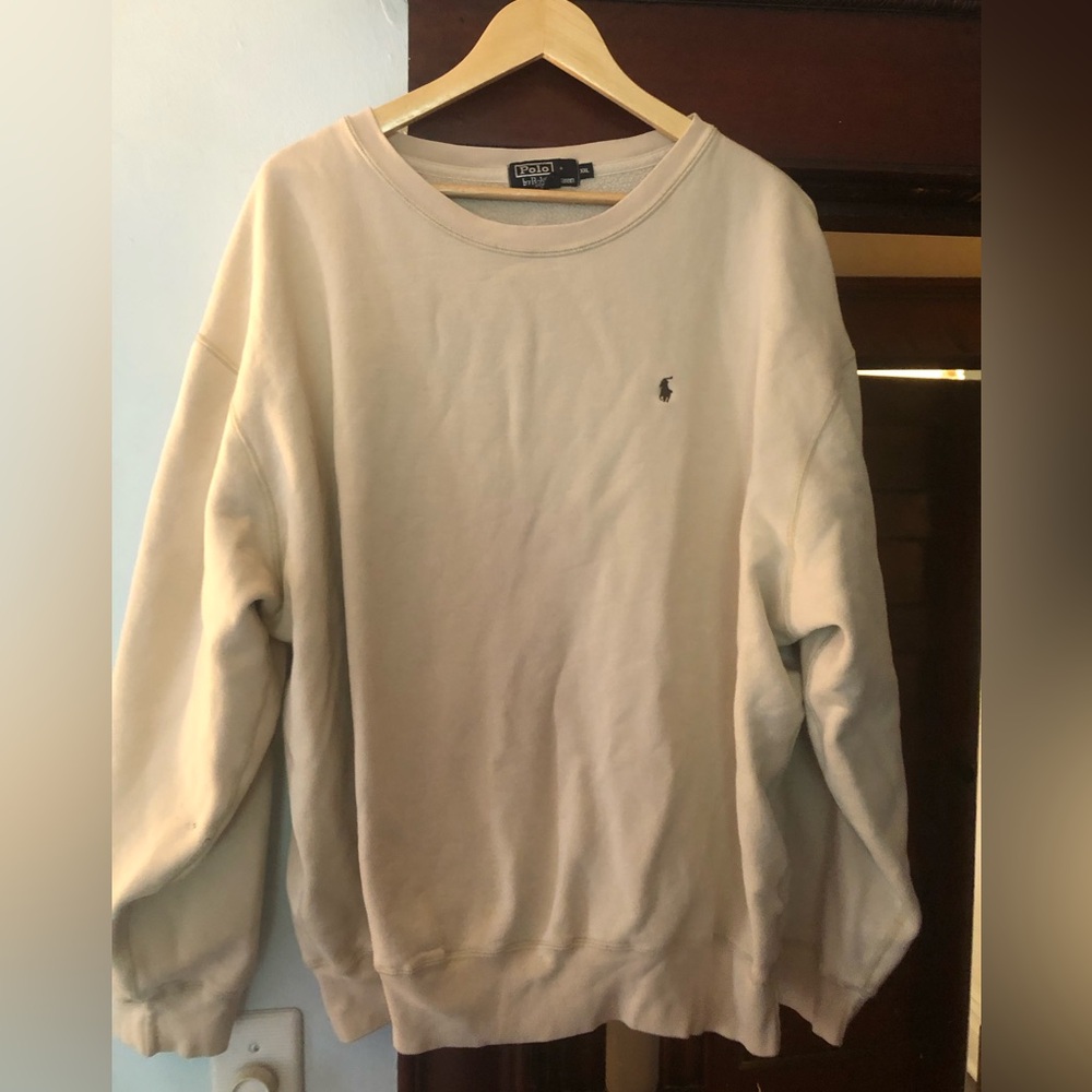Polo by Ralph Lauren Cream Crewneck Sweat shirt Men's